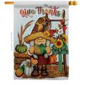 Angeleno Heritage 28 x 40 in. Falltime Thanksgiving Give Thanks House Flag H130417-BO
